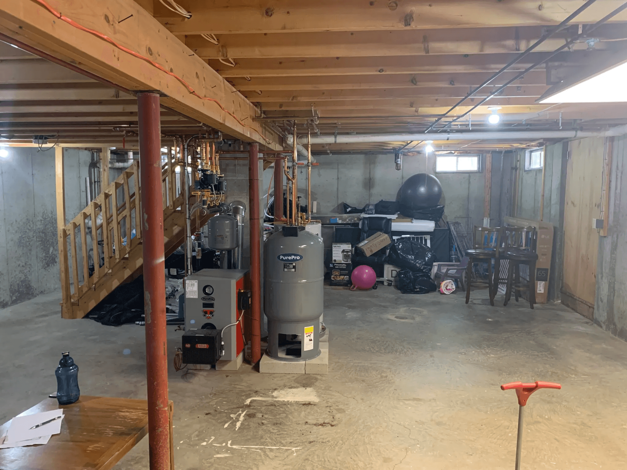 A new water heater that was just installed
